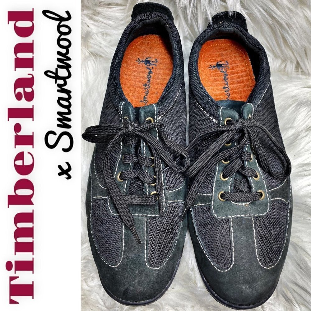 TIMBERLAND x SMARTWOOL Black Suede Lace Up‎ Sneakers, Size 8